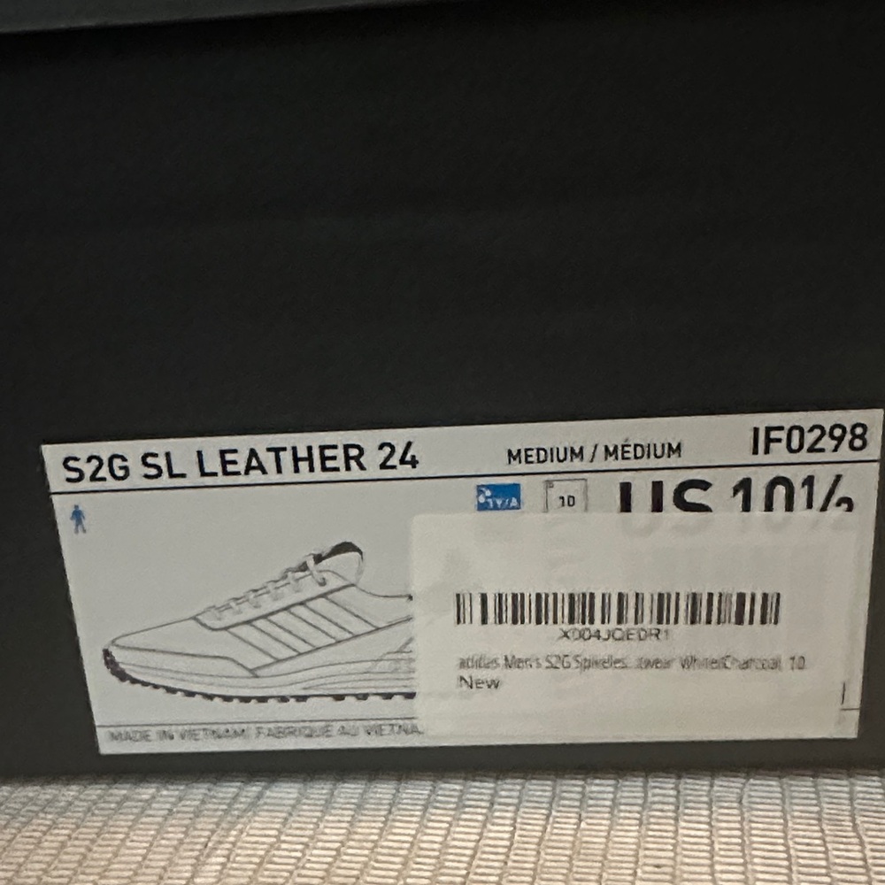 Adidas Men's S2G SL Leather Shoes - Charcoal